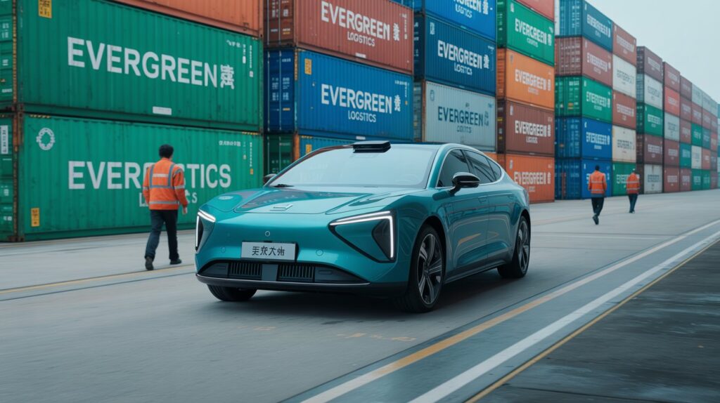 Infographic of Chinese car inspection methods: BMS analysis, ECU data reading, pedal assembly inspection