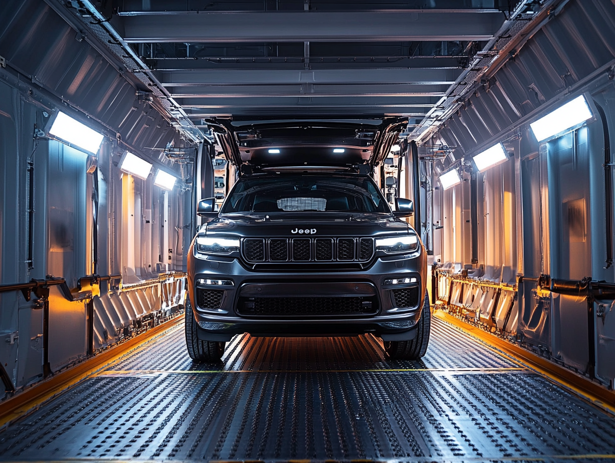 Перегрузка грузов из контейнеров в порту