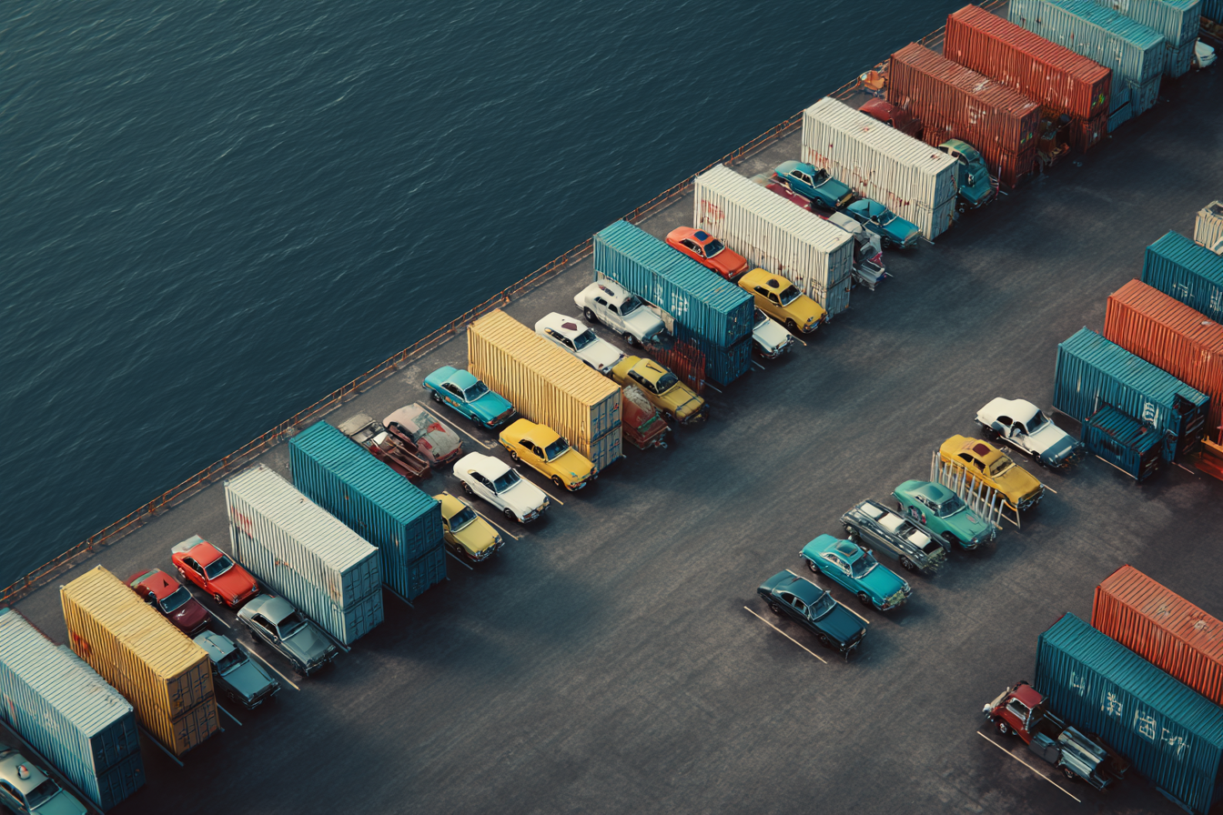 Разгрузка контейнеров в порту Одессы